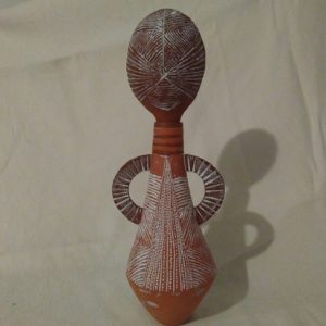 Spirituelle Keramik Vase Afrika